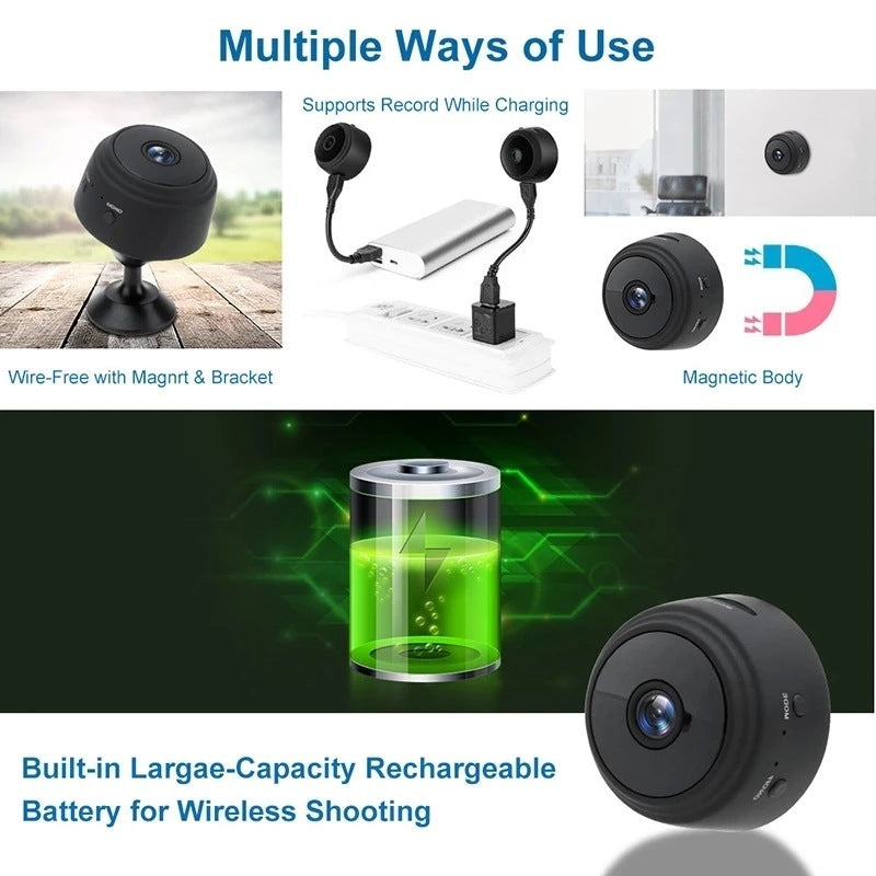 A9 Magnetic Suction Security Camera HD Camera Smart Infrared Night Vision