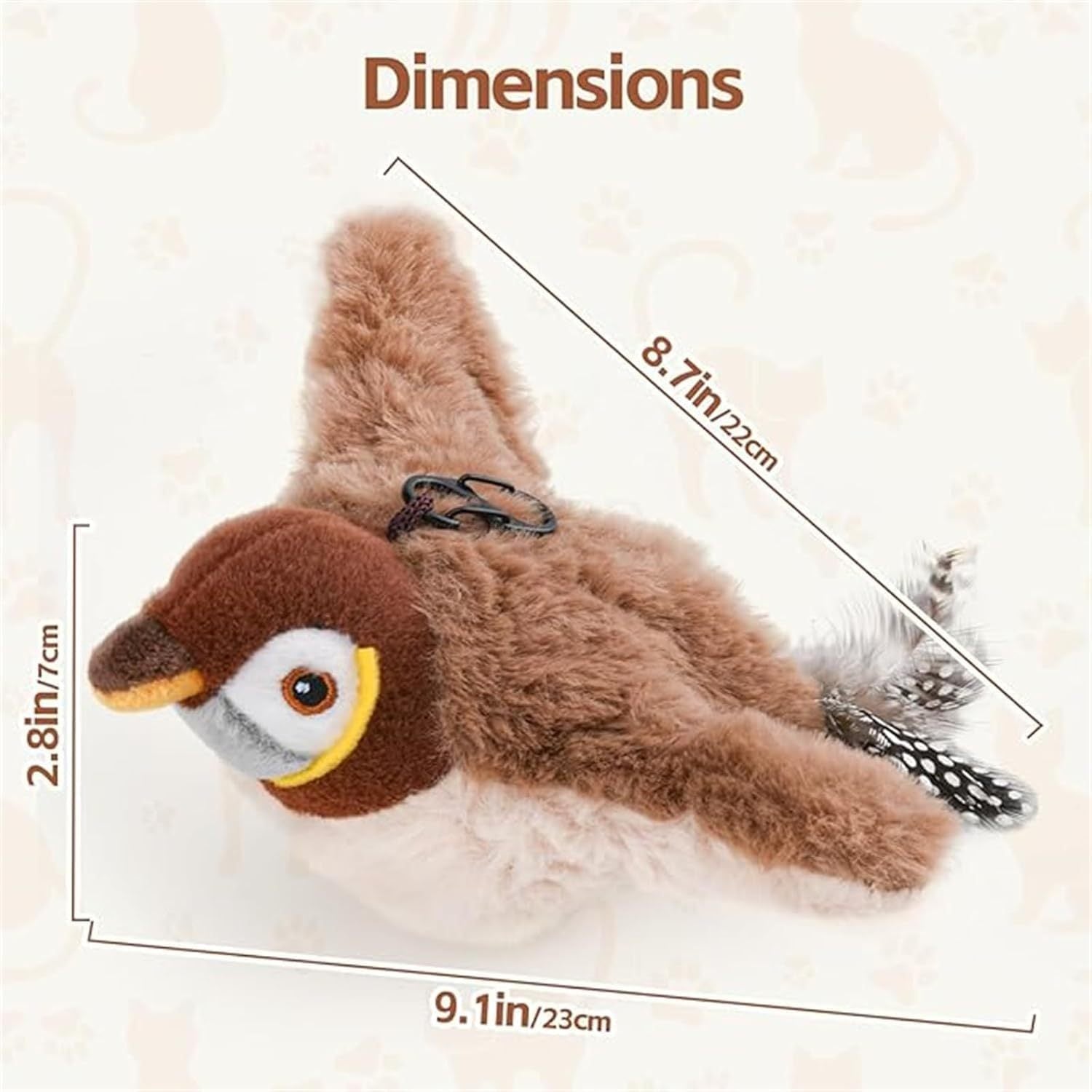 2025 Interactive Flying & Chirping Bird Cat Toy